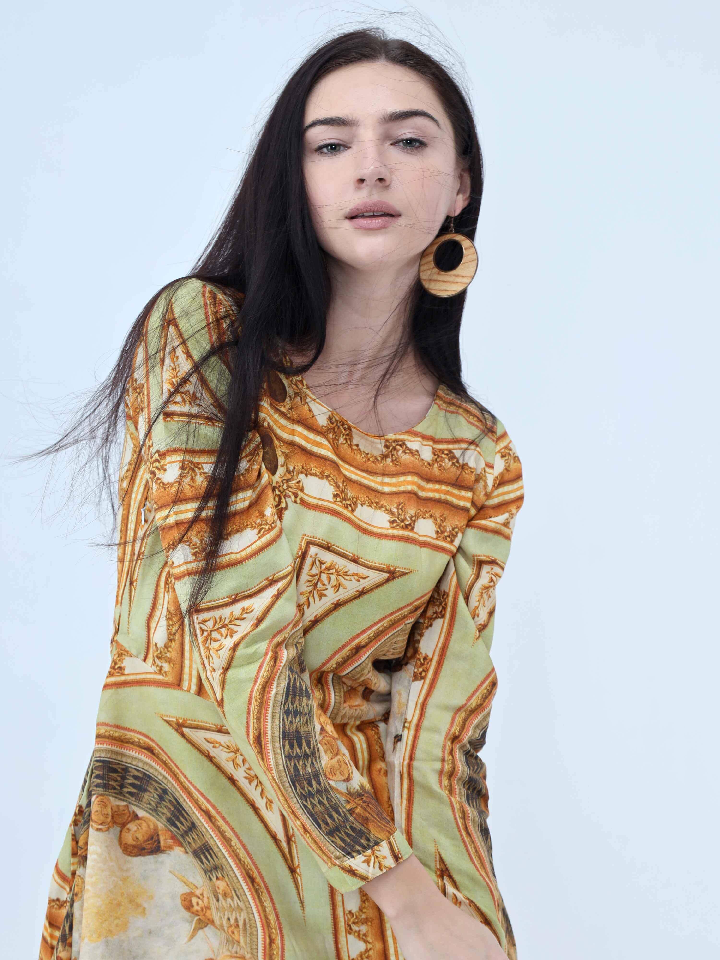 Vintage Inspired Print Maxi - Guniaa Fashions