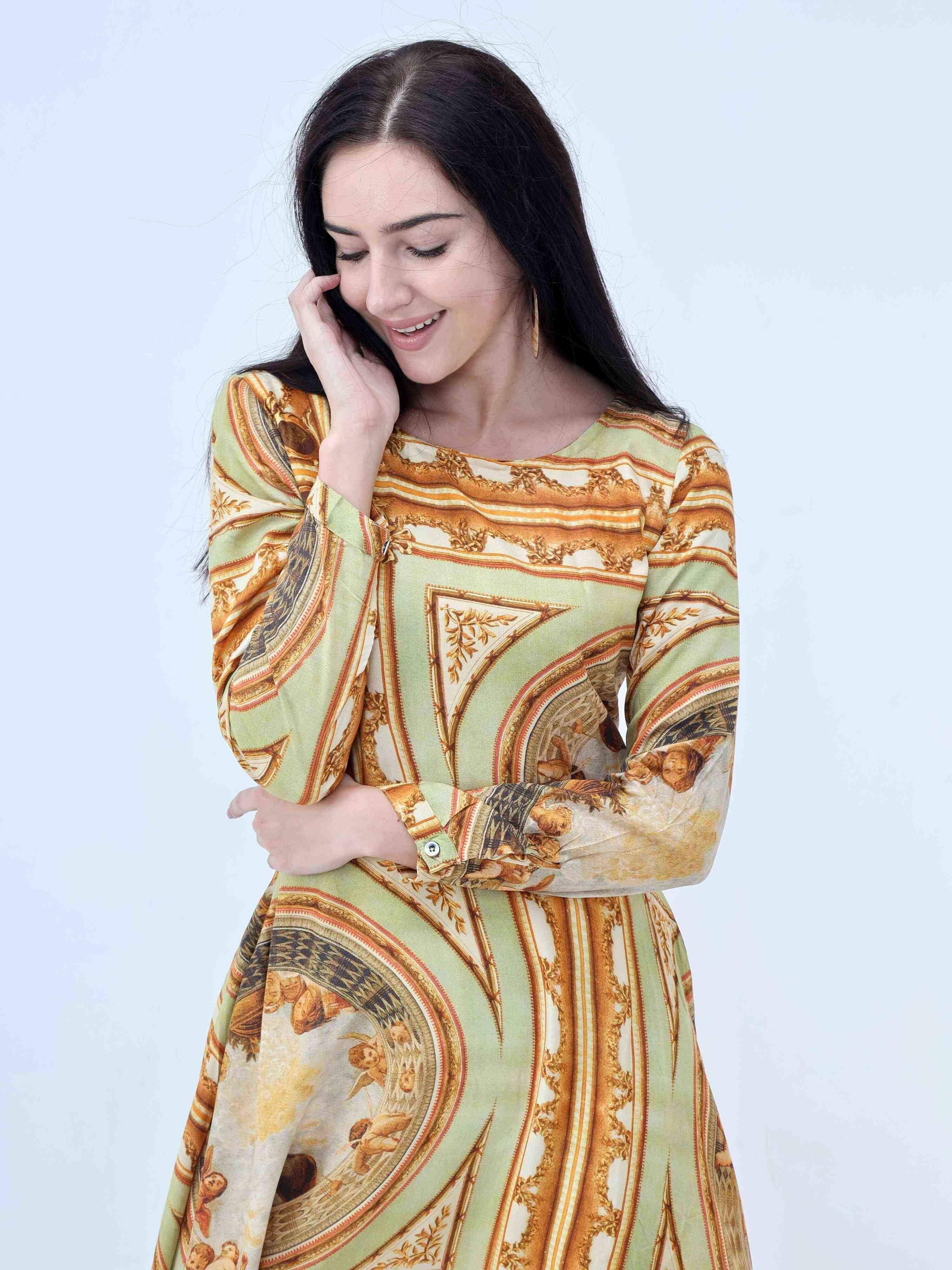 Vintage Inspired Print Maxi - Guniaa Fashions