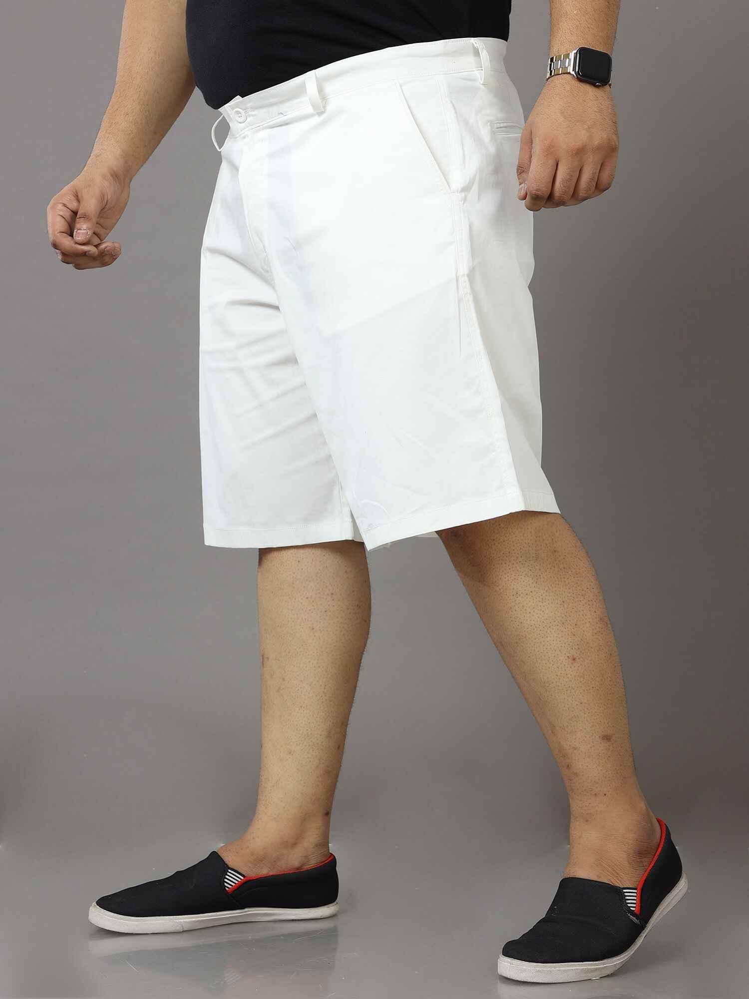 White Shorts Men's Plus Size - Guniaa Fashions