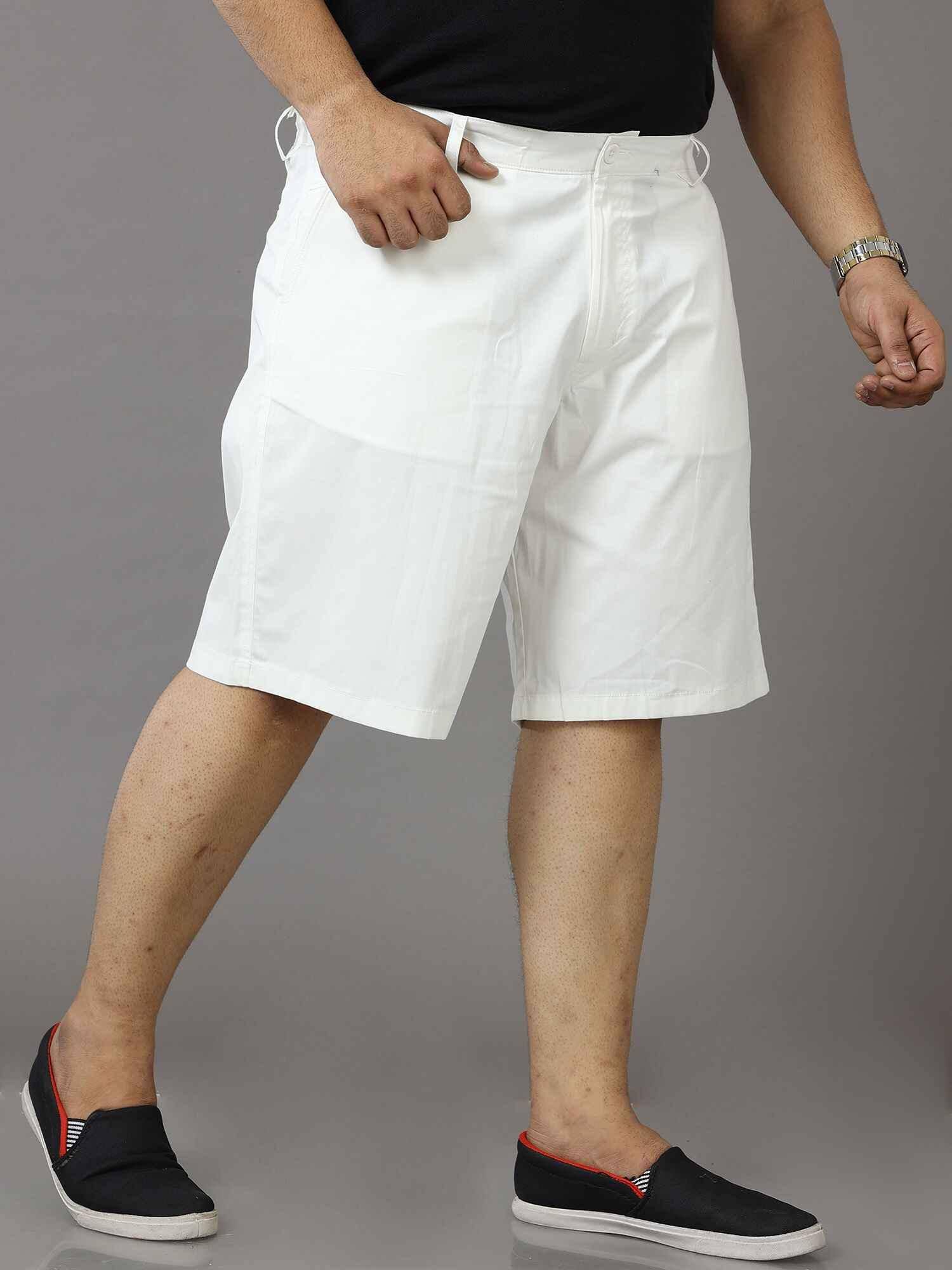 White Shorts Men's Plus Size - Guniaa Fashions
