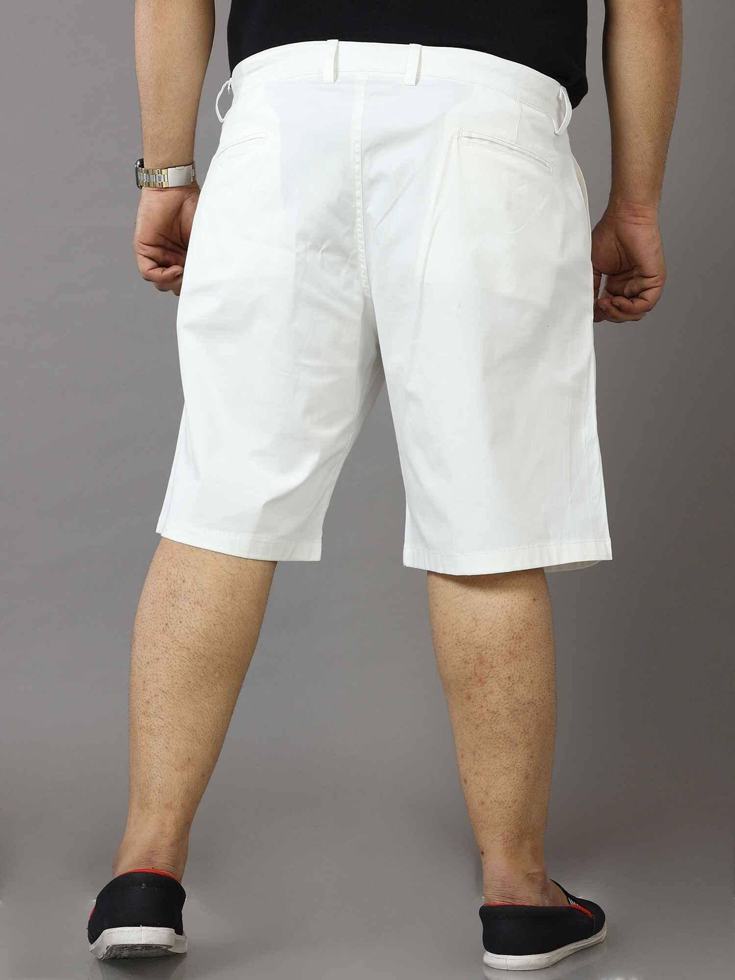 White Shorts Men's Plus Size - Guniaa Fashions