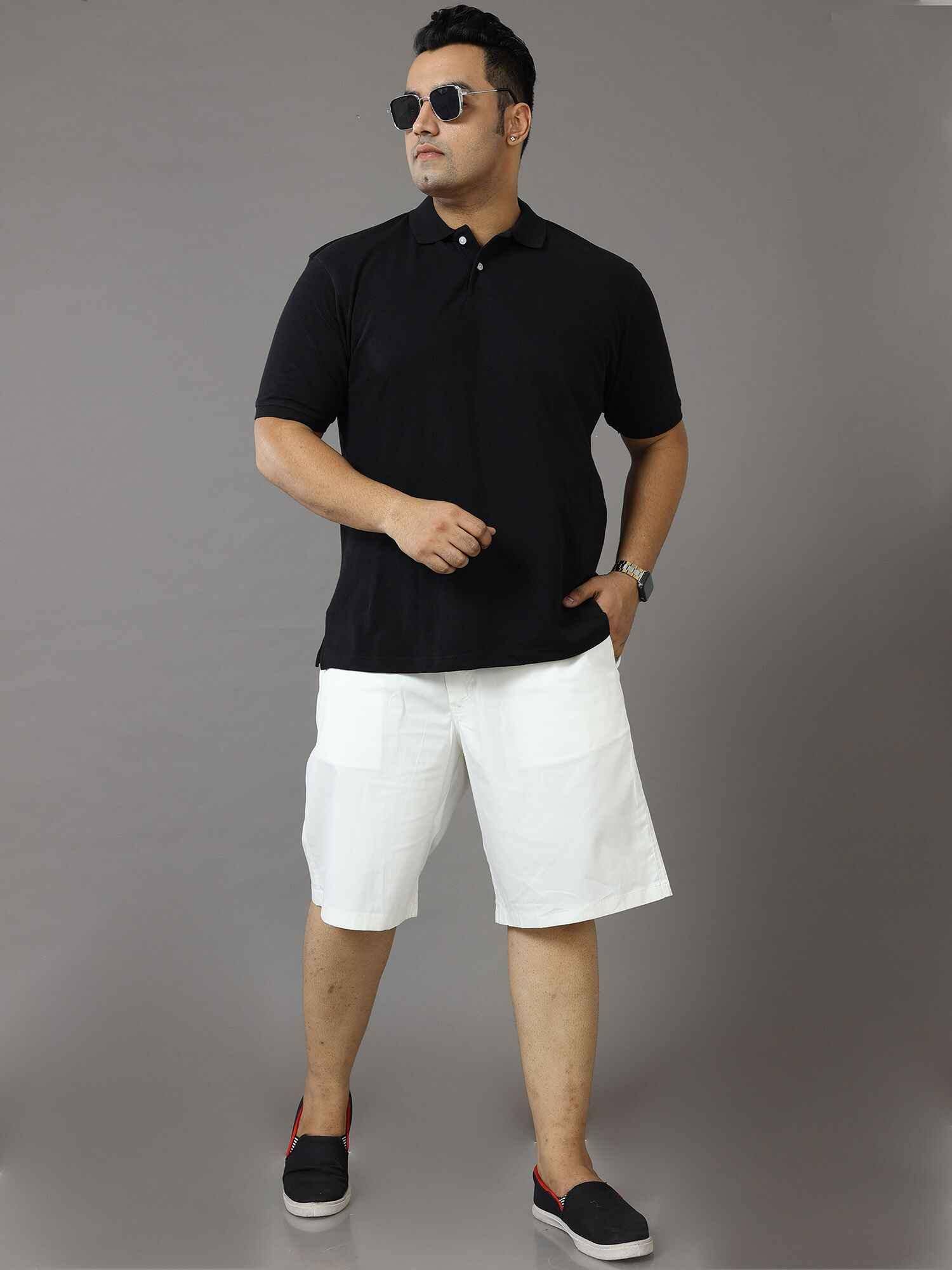 White Shorts Men's Plus Size - Guniaa Fashions