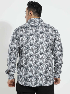 Zebra Leopard Printed Silk Full Shirt Men's Plus Size - Guniaa Fashions