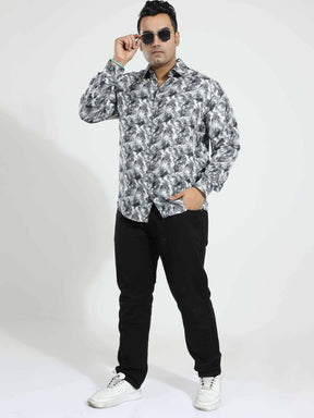 Zebra Leopard Printed Silk Full Shirt Men's Plus Size - Guniaa Fashions